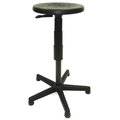 Shopsol Workbench Stool with Polyurethane Round Seat 20 In to 30.5 in Seat Height Adj. Non Marking Glides 1010383